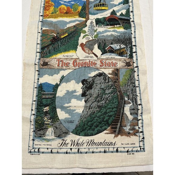 Vtg Kitchen New Hampshire Granite State Railway Jackson Mountains Kay Dee - Picture 5 of 8